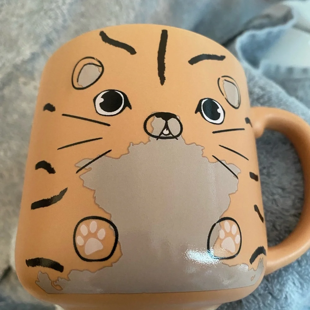 Cat Coffee/Tea Mug, 4” tall, NEW, inside says YOU ARE PURRFECT, dishwasher safe - Picture 2 of 6